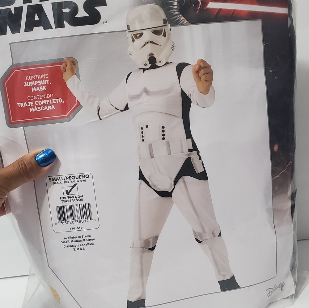 Star Wars Storm Trooper Boys Halloween Costume Sz L 12-14
